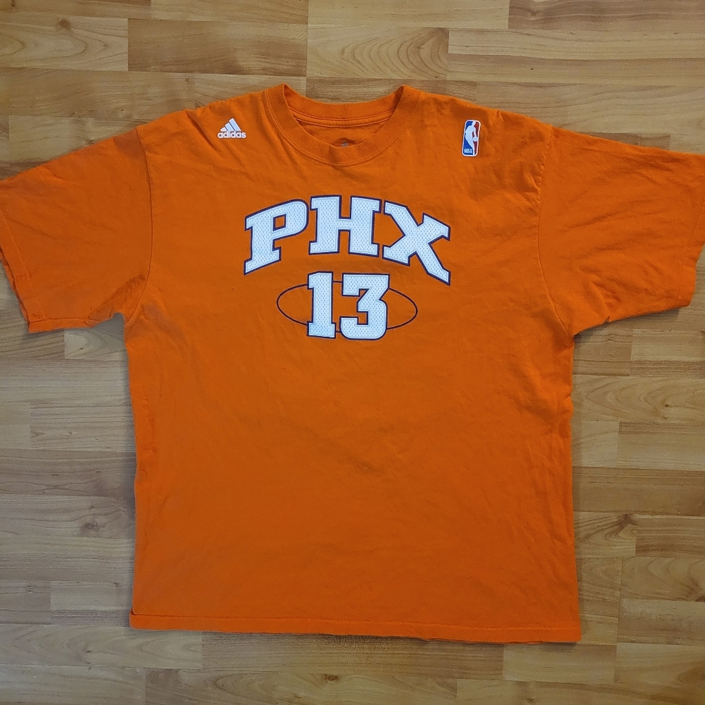 Phoenix Suns Steve Nash #13 Men's XL Orange Basketball Adidas T-shirt